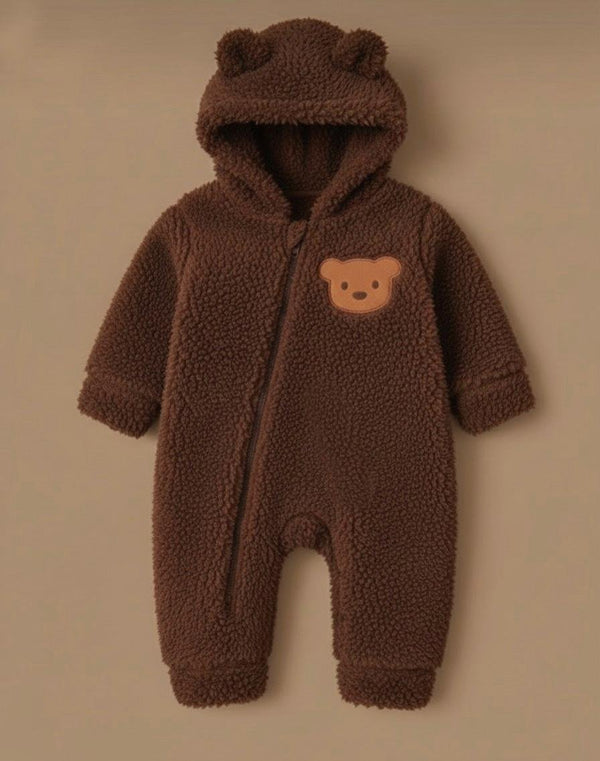 Polar Bear Fur Winter Baby Romper — Double Thermal Insulation