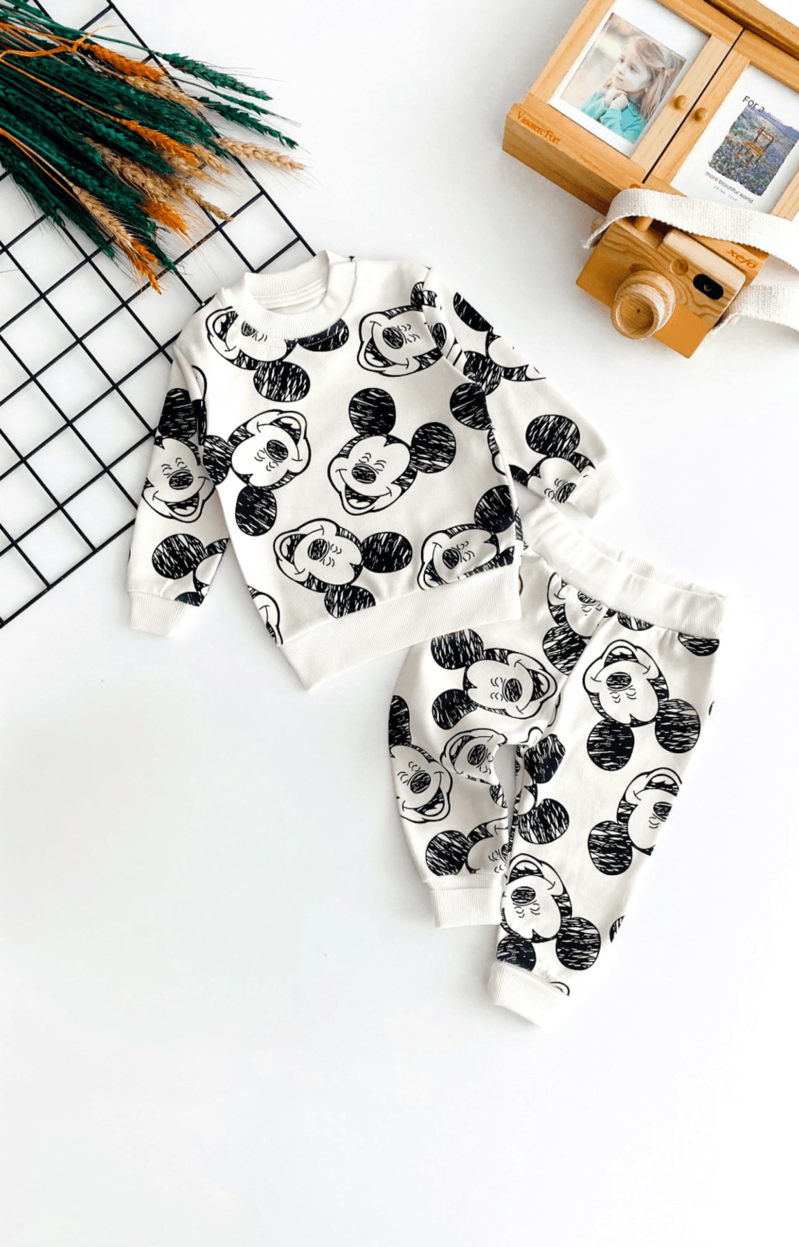 Mickey Mouse Summer Baby Tracksuit — 2-Piece Cotton Set