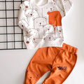 Orange Teddy Bear Baby Tracksuit — 2-Piece Set