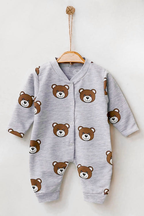 Teddy Bear Baby Romper — Premium Cotton