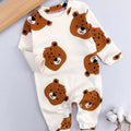 Brown Teddy Bear Baby Romper