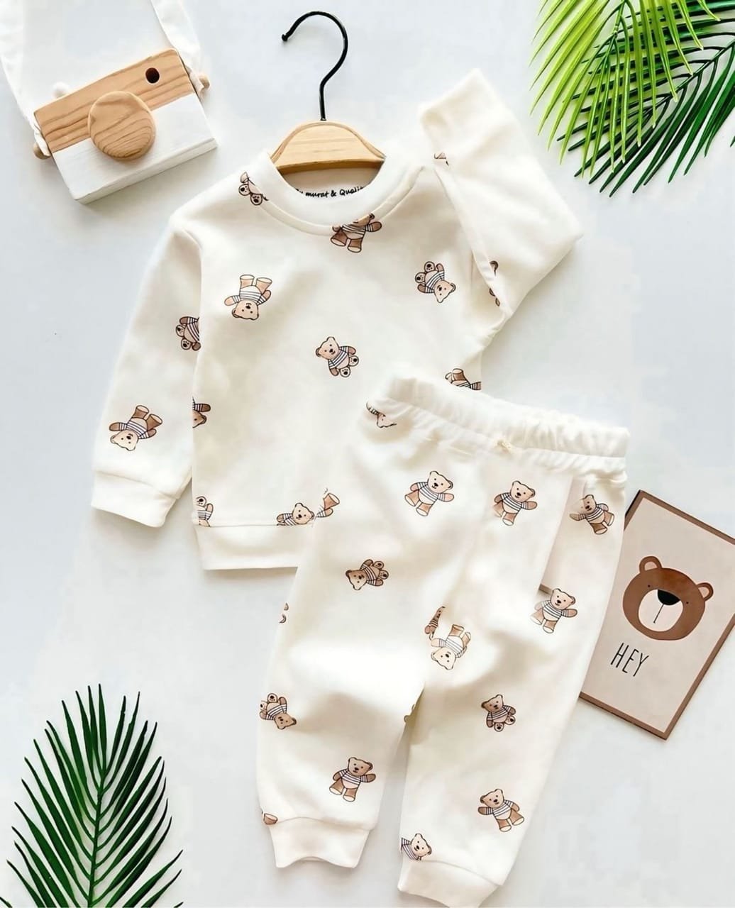 Teddy Bears Baby Tracksuit — 2-Piece Cotton Set