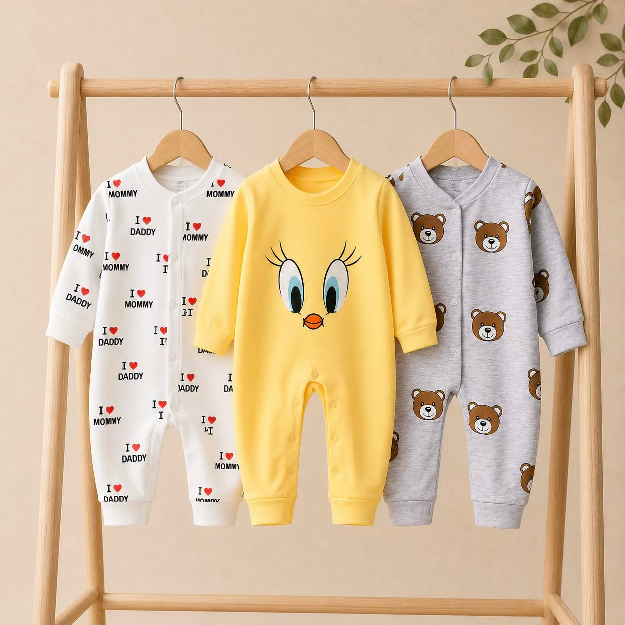 Happy Little Days – 3-Piece Baby Romper Bundle