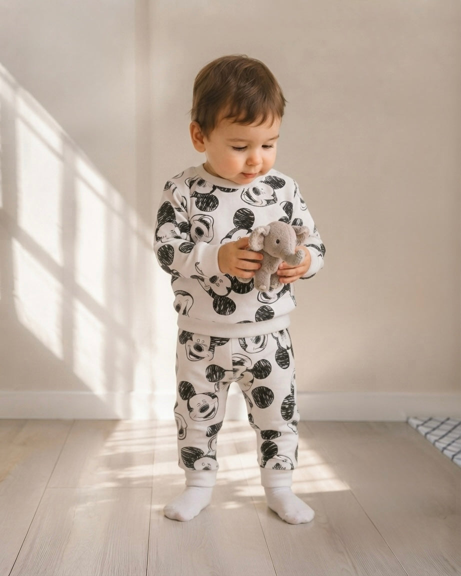 Mickey Mouse Summer Baby Tracksuit — 2-Piece Cotton Set