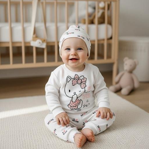 Hello Kitty Baby Tracksuit — 3-Piece Cotton Set