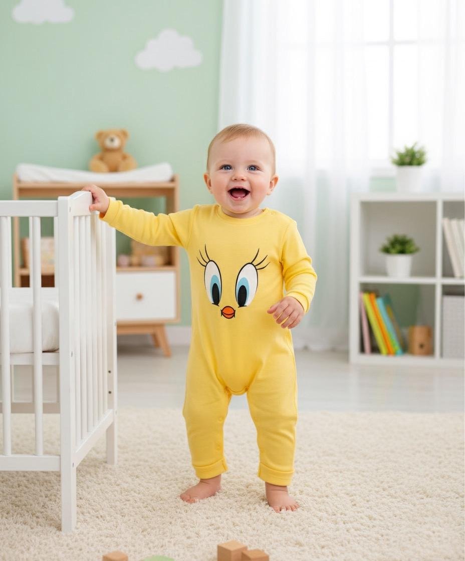 Yellow Tweety Bird Baby Romper