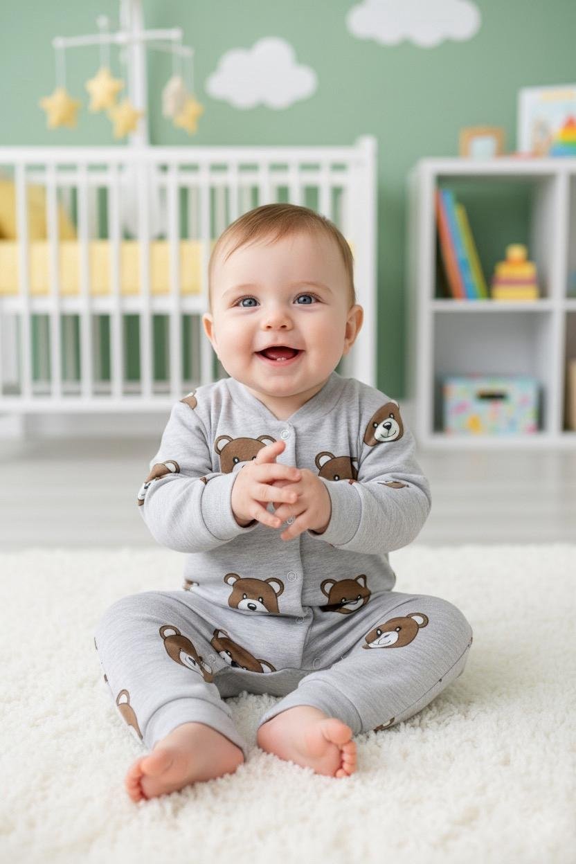 Teddy Bear Baby Romper — Premium Cotton
