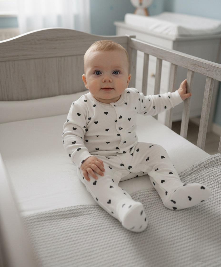 Black Hearts Baby Romper
