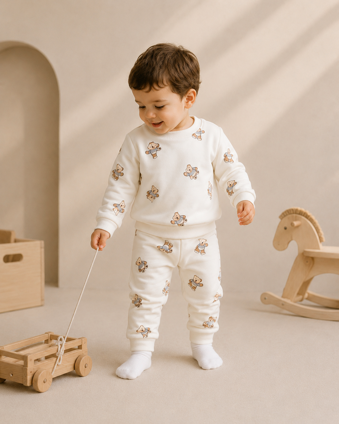 Teddy Bears Baby Tracksuit — 2-Piece Cotton Set