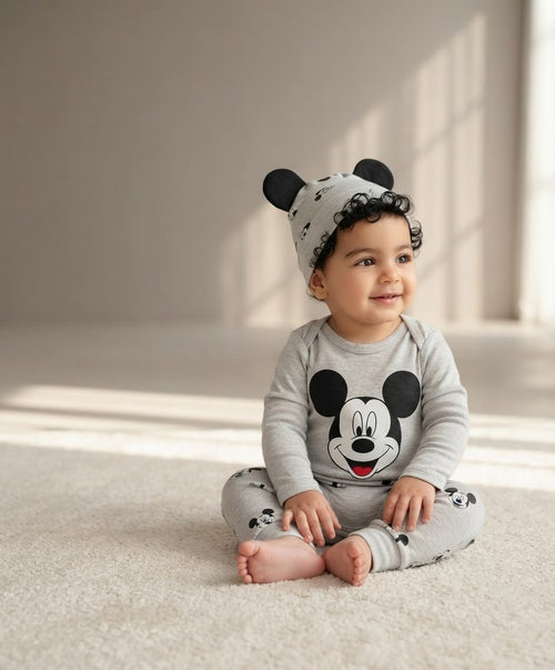 Grey Mickey Mouse Baby — 2-Piece Set