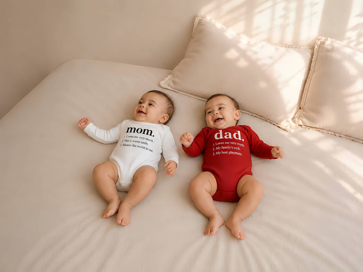 Mom & Dad Bodysuit Set — Summer Cotton