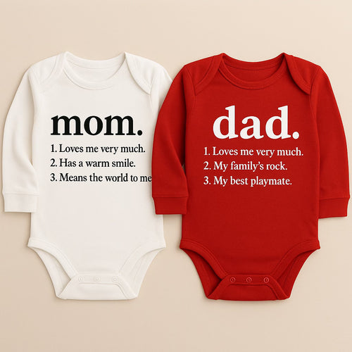 Mom & Dad Bodysuit Set — Summer Cotton