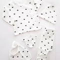 Black Hearts 5-Piece Baby Pajama Set