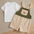 Kids' Summer Dungaree Set — Cotton Gabardine & T-Shirt (Style 2)