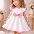 Little Princess Dress "Loli" — Rosaline with Burgundy Bow