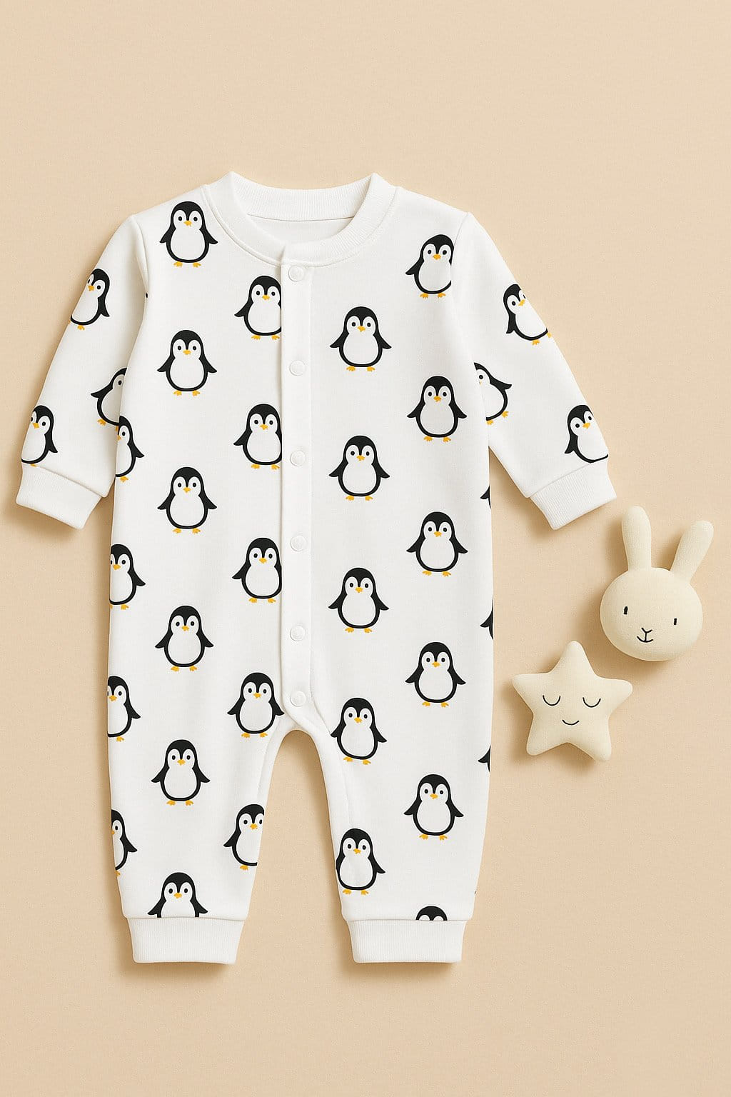 Happy Penguins Baby Romper — Premium Summer Cotton