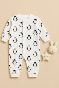 Happy Penguins Baby Romper — Premium Summer Cotton
