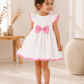 Little Princess Dress "Loli" — Rosaline with Burgundy Bow