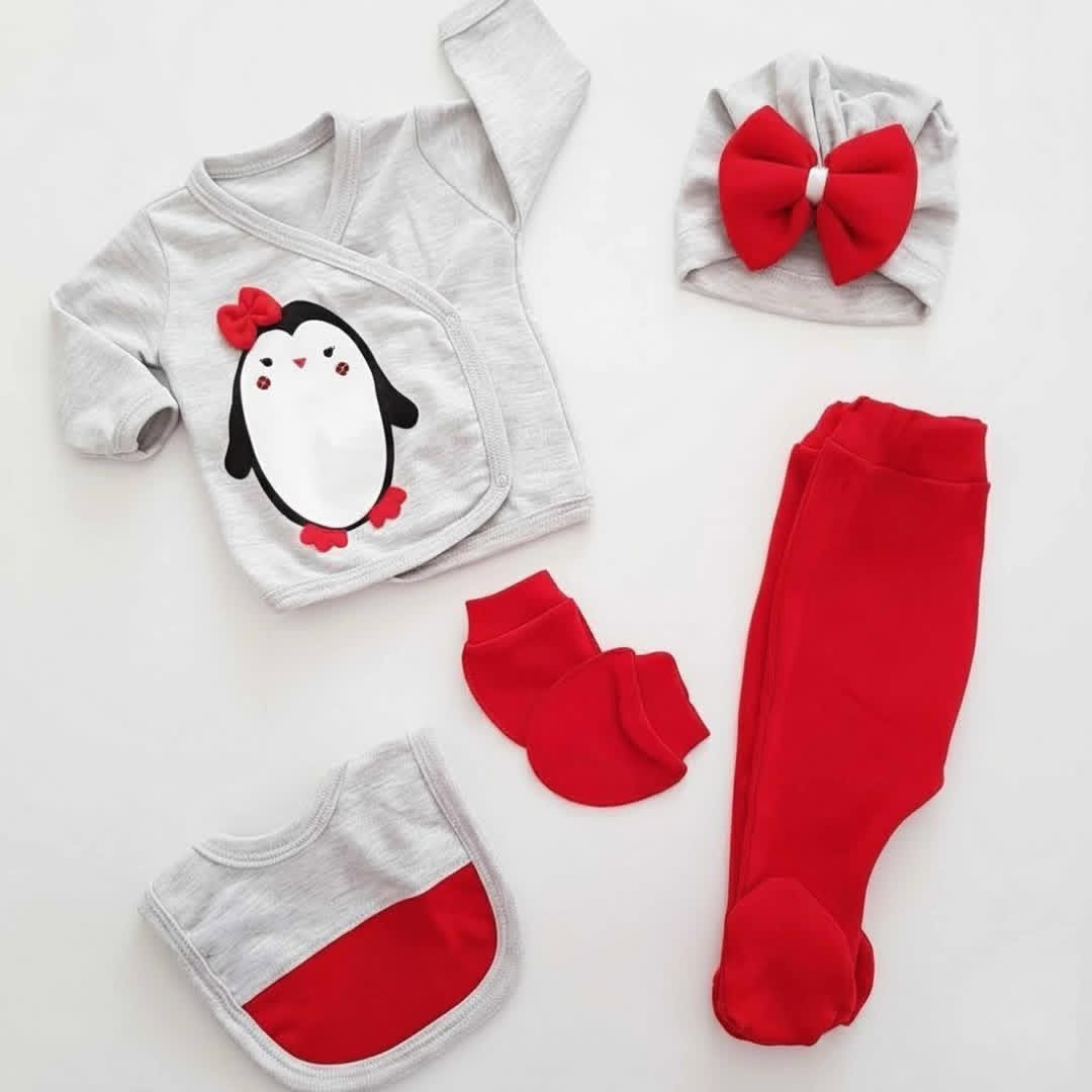 Baby Penguin 5-Piece Summer Cotton Set