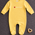 I ❤️ Mom & Dad Yellow Summer Baby Romper
