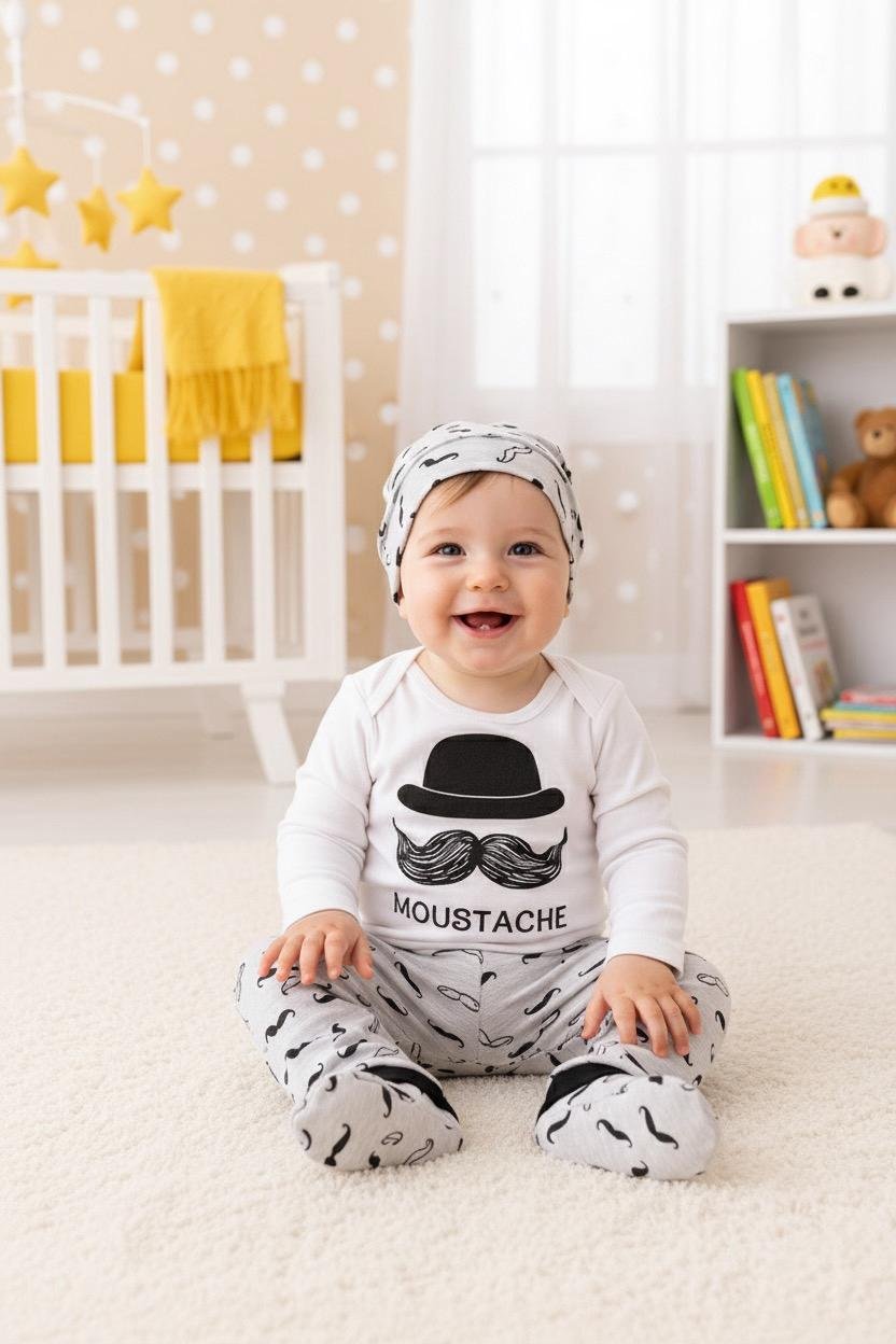 Cotton Baby Tracksuit with Ear Hood — Spring/Summer