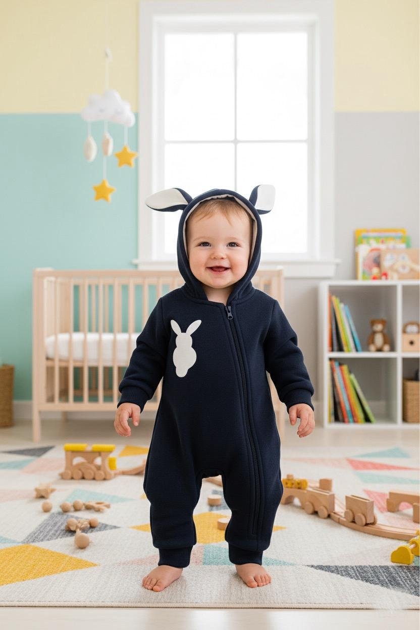 Bunny Winter Baby Romper / Onesie