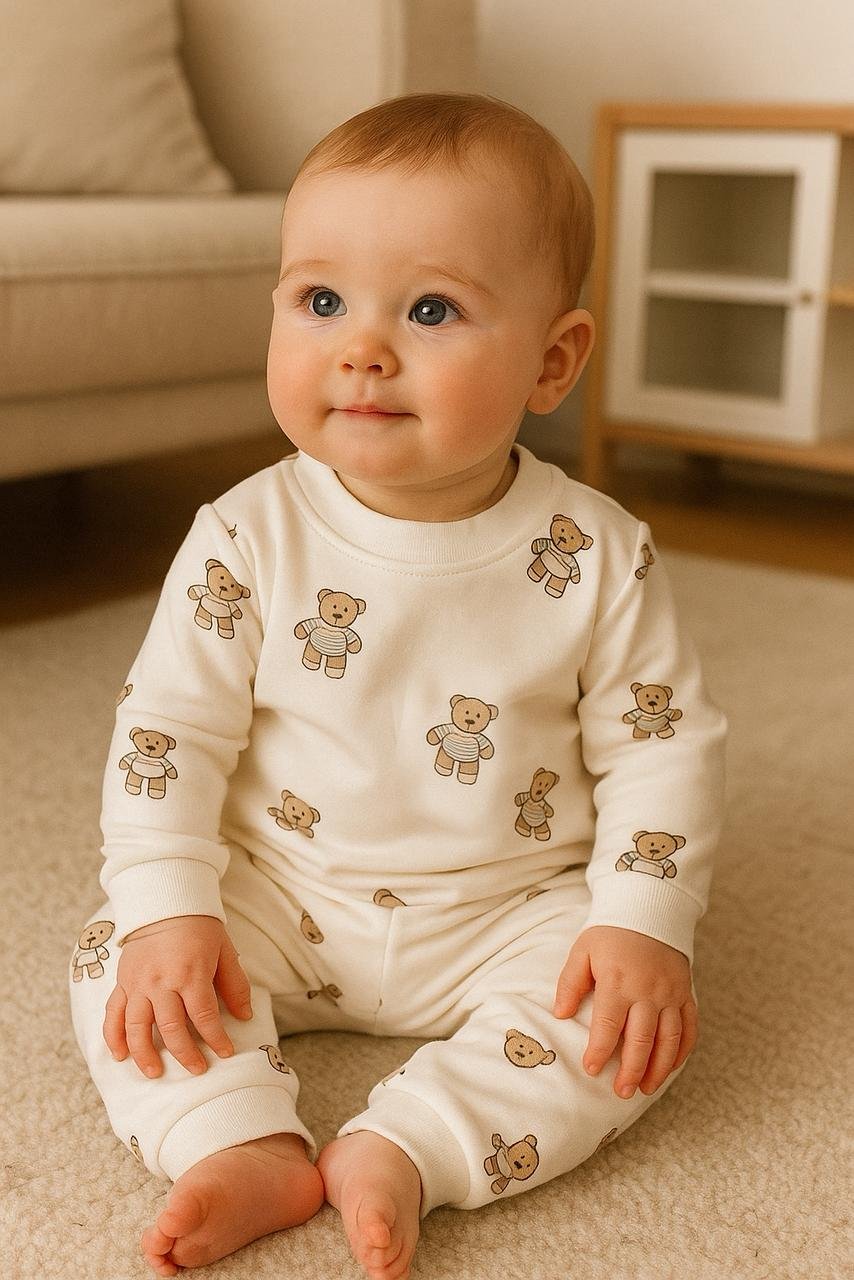 Teddy Bears Baby Tracksuit — 2-Piece Cotton Set