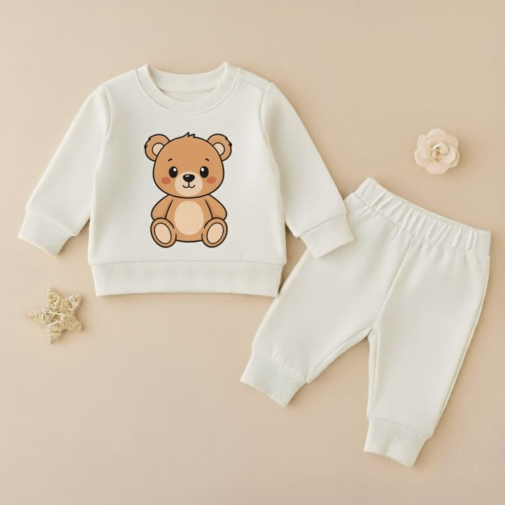 Bear Hug Fleece-Lined Winter Baby Tracksuit