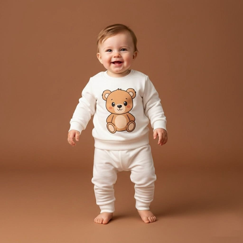 Bear Hug Fleece-Lined Winter Baby Tracksuit