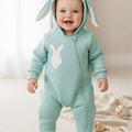 Bunny Winter Baby Romper / Onesie — Cream